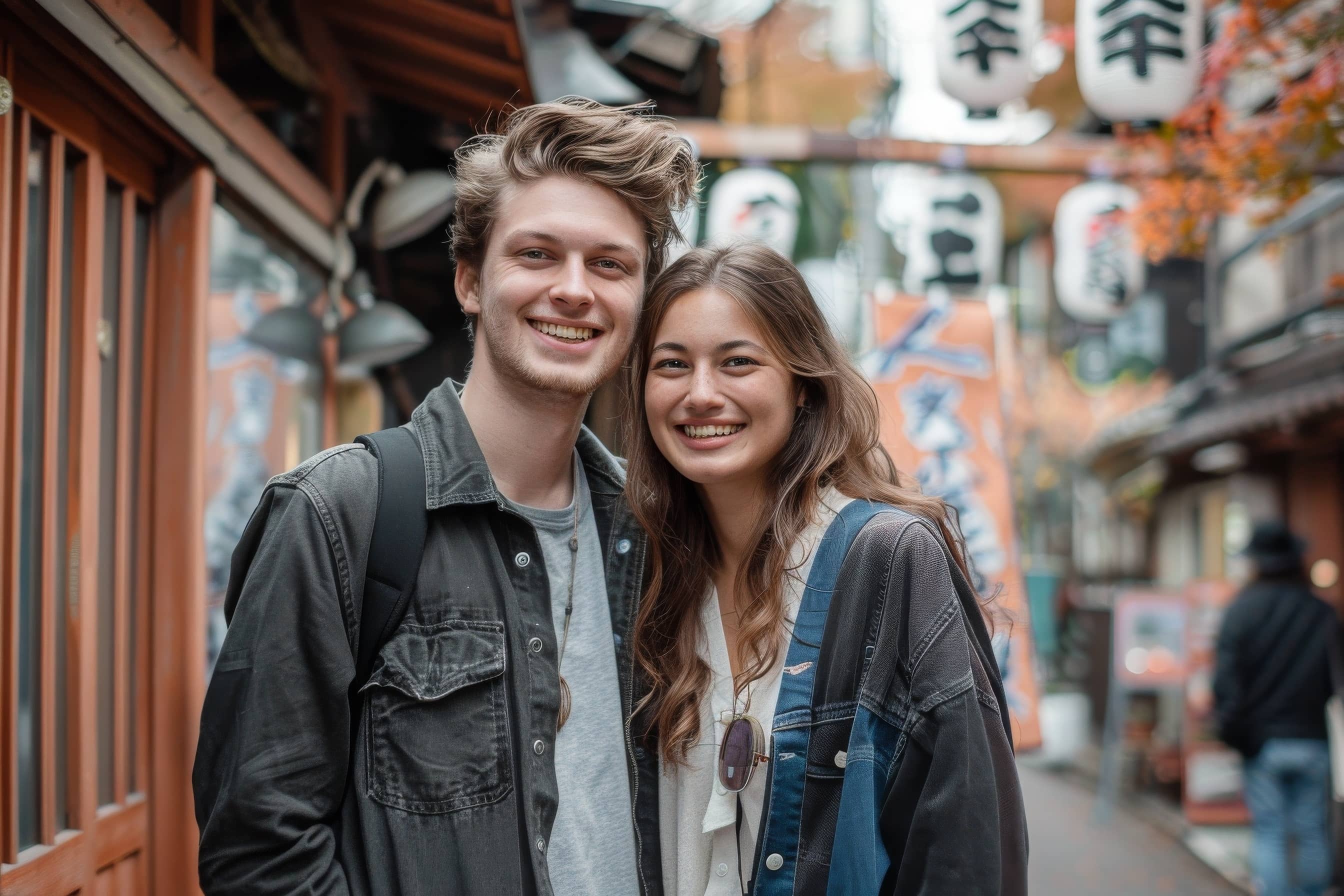 A tourist enjoying their adventure in Japan